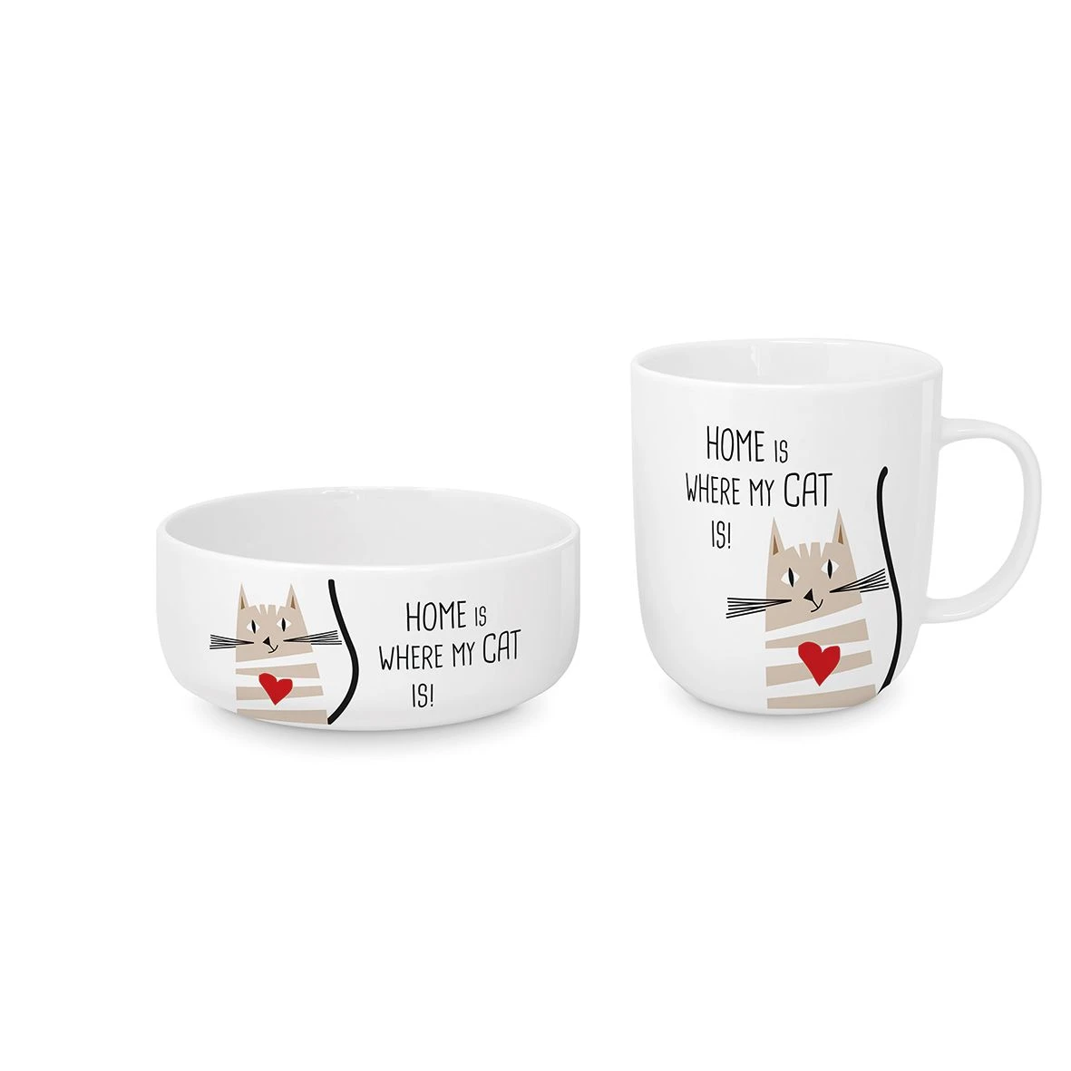Home Cat Set Napf Und Tasse 450 Ml + 400 Ml 3 Home Cat Set Napf Und Tasse 450 Ml + 400 Ml