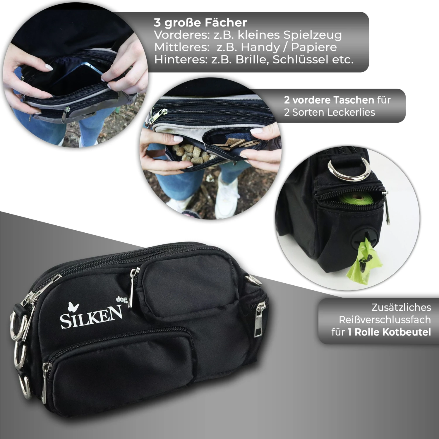 SilkeN Dog Tasche Schwarz 5 SilkeN Dog Tasche Schwarz – Bild 3