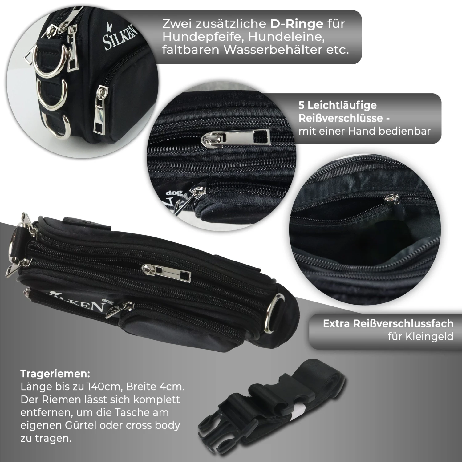 SilkeN Dog Tasche Schwarz 4 SilkeN Dog Tasche Schwarz – Bild 2