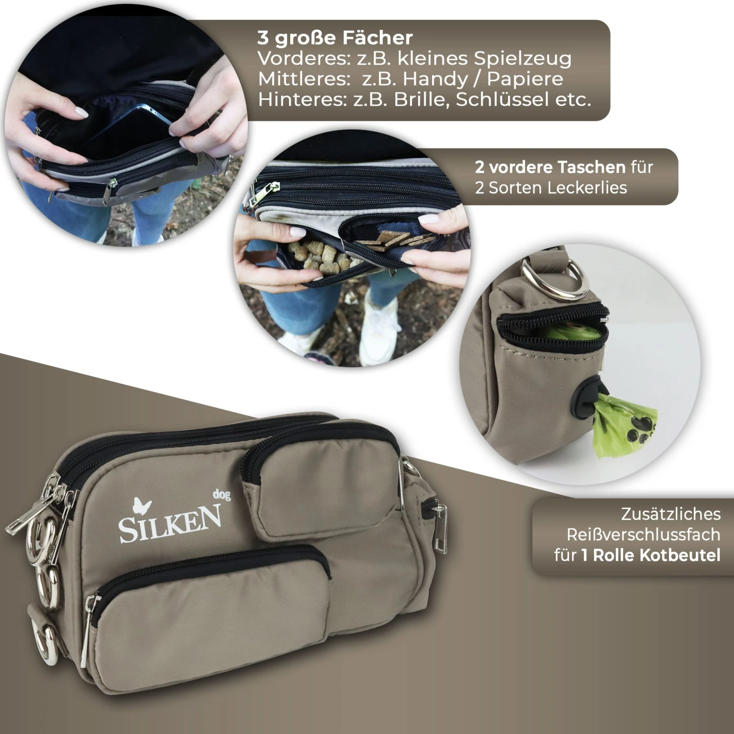 SilkeN Dog Tasche Taupe 5 SilkeN Dog Tasche Taupe – Bild 3