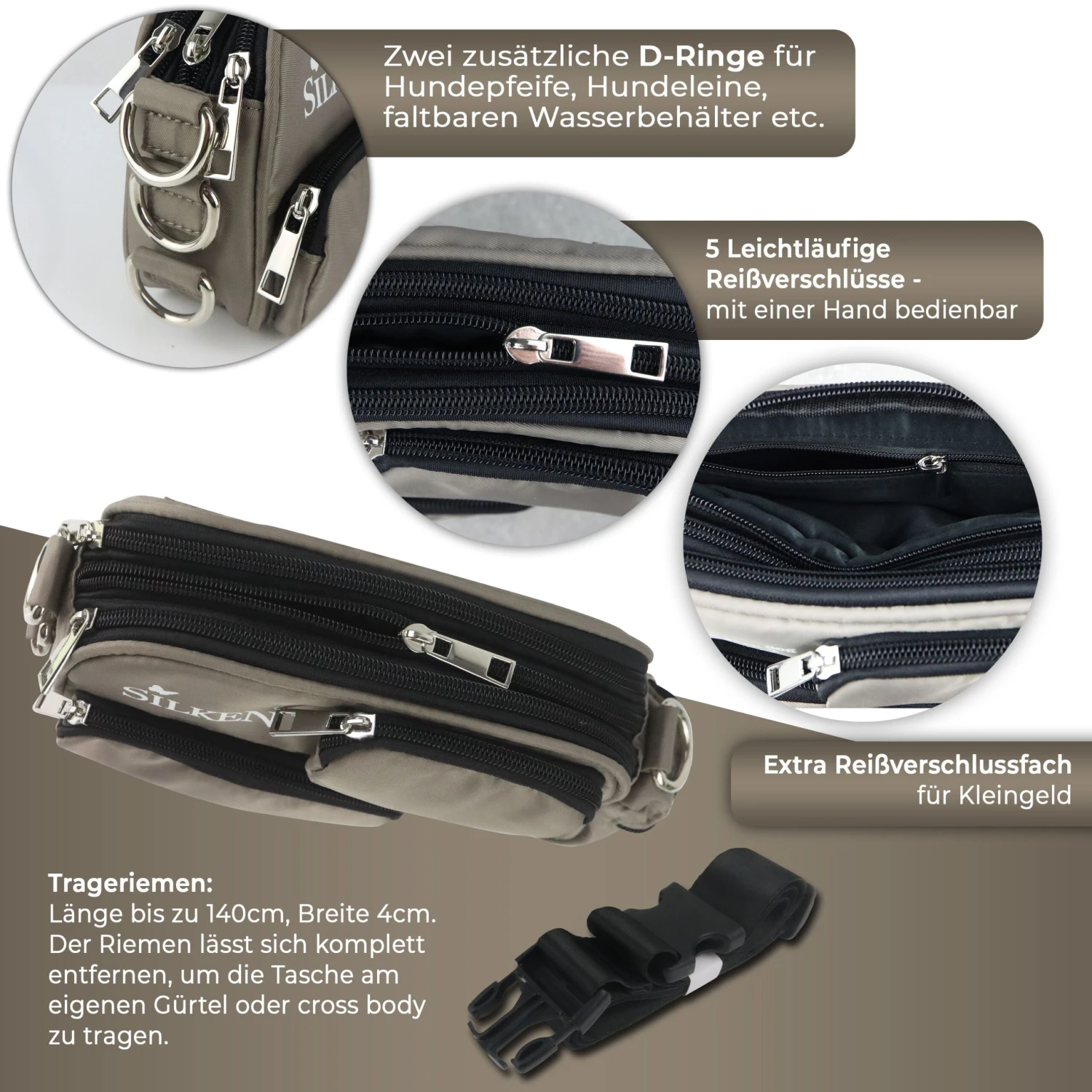 SilkeN Dog Tasche Taupe 4 SilkeN Dog Tasche Taupe – Bild 2
