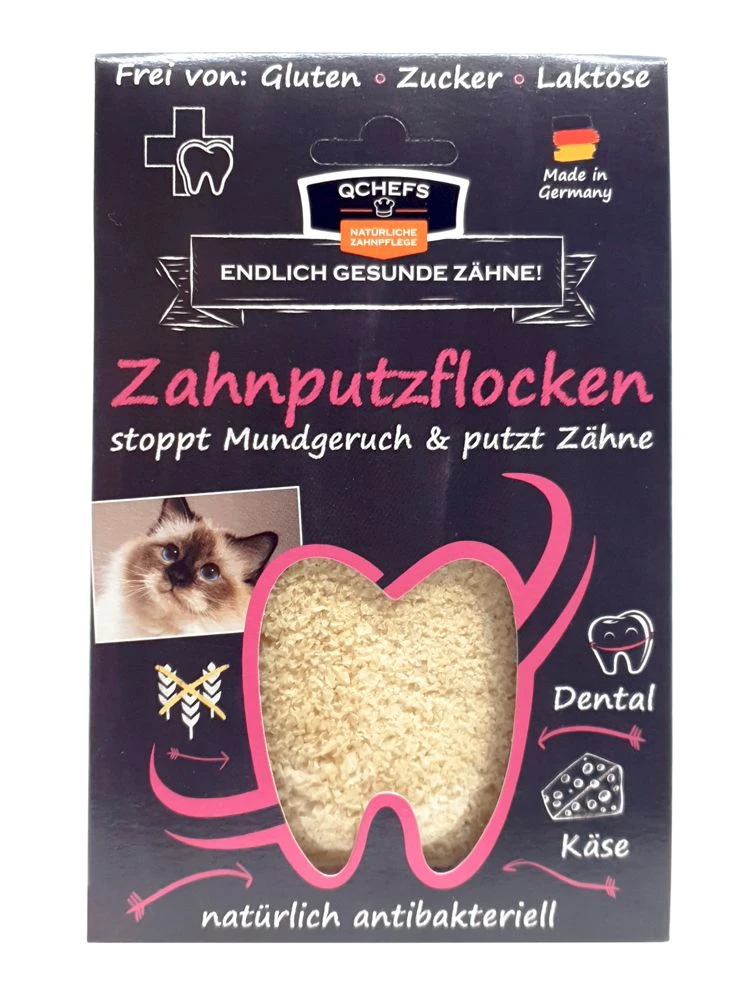QCHEFS Zahnputzflocken Katze 80 G 4 QCHEFS Zahnputzflocken Katze 80 G – Bild 2