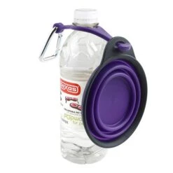 Faltnapf Blau Mit Flaschenhalter Und Karabiner