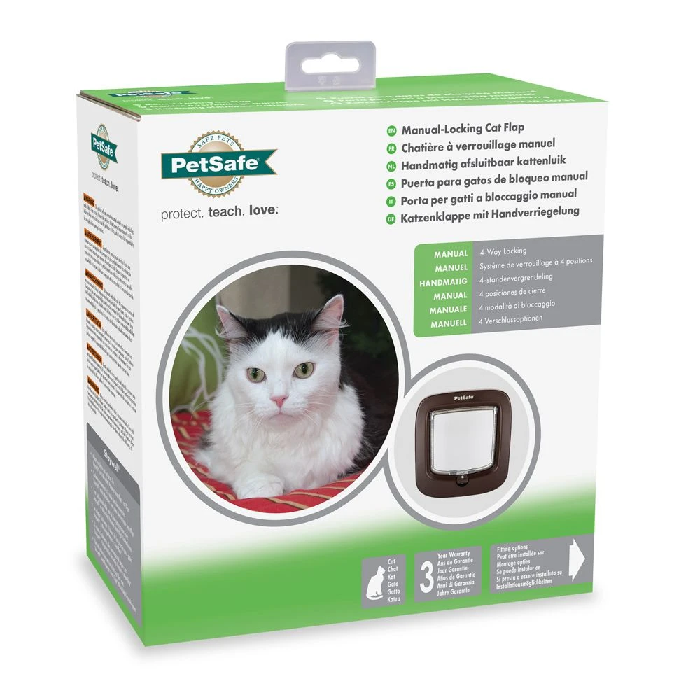 PetSafe Katzentüre 4-Weg Manuell NEW 320 - Braun 4 PetSafe Katzentüre 4-Weg Manuell NEW 320 - Braun – Bild 2