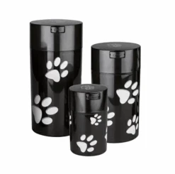 Ehaso Vakuum Futterdosen Schwarz Mit Weissen Pfötchen