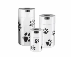 Ehaso Vakuum Futterdosen Weiss Mit Schwarzen Pfötchen