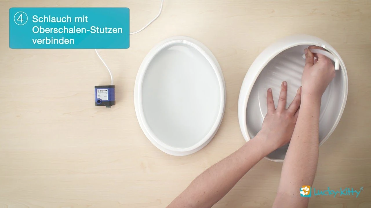 Lucky-Kitty Katzenbrunnen 1.5 L Weiss 3 Lucky-Kitty Katzenbrunnen 1.5 L Weiss