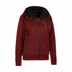 Dogger Hoodie-Jacke Dynamic Damen Schwarz/rot