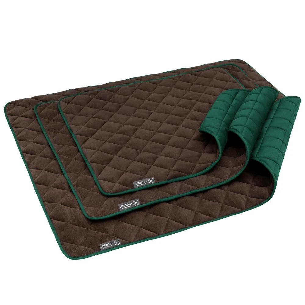 Meiko Fleece-Wendedecke Grün / Braun 3 Meiko Fleece-Wendedecke Grün / Braun