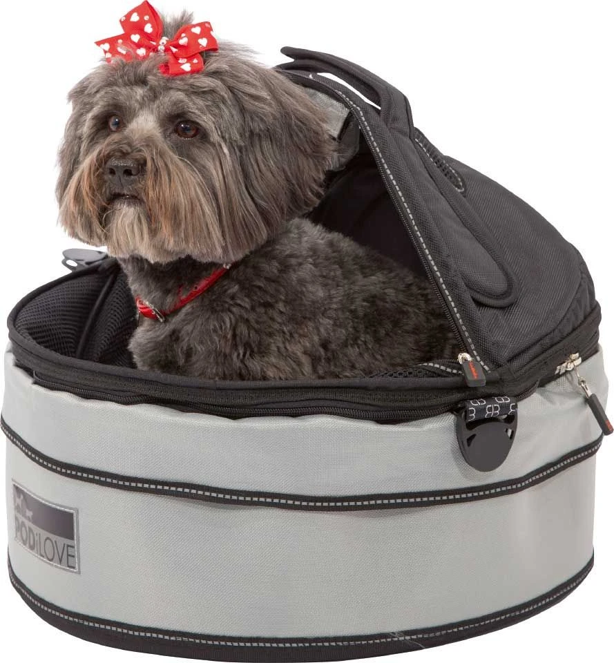 PetEgo Pod ILove Silber/schwarz 38x38x38cm. 3 PetEgo Pod ILove Silber/schwarz 38x38x38cm.