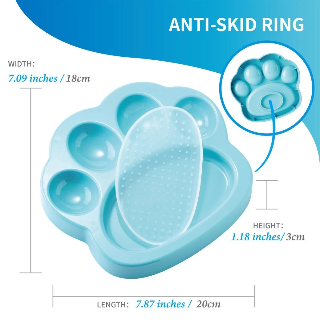 Pet Dream House PAW 2-IN-1 Mini Slow Feeder Blau 20 X 18 X 3 Cm 4 Pet Dream House PAW 2-IN-1 Mini Slow Feeder Blau 20 X 18 X 3 Cm – Bild 2